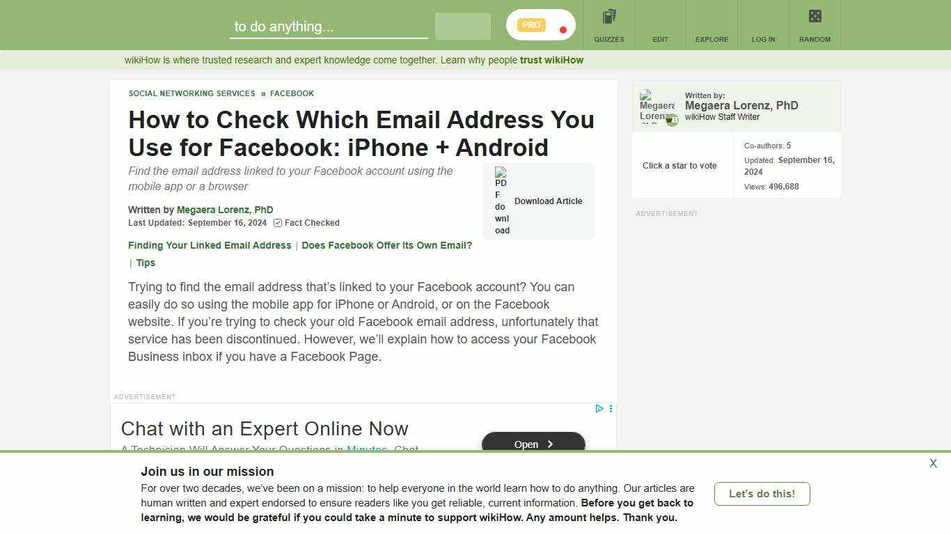 Find the Email Address for Your Facebook Account: Mobile App